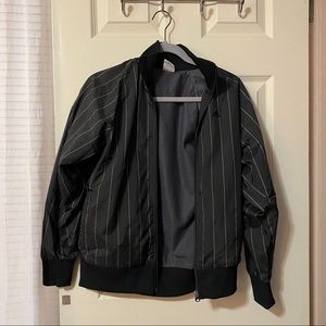 Adidas Vintage Bomber Striped Black Jacket